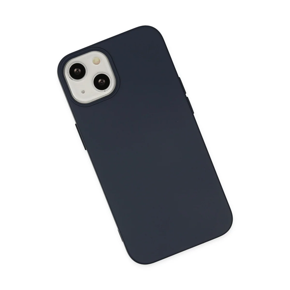 iPhone 14 Kılıf Nano içi Kadife Silikon - Lacivert