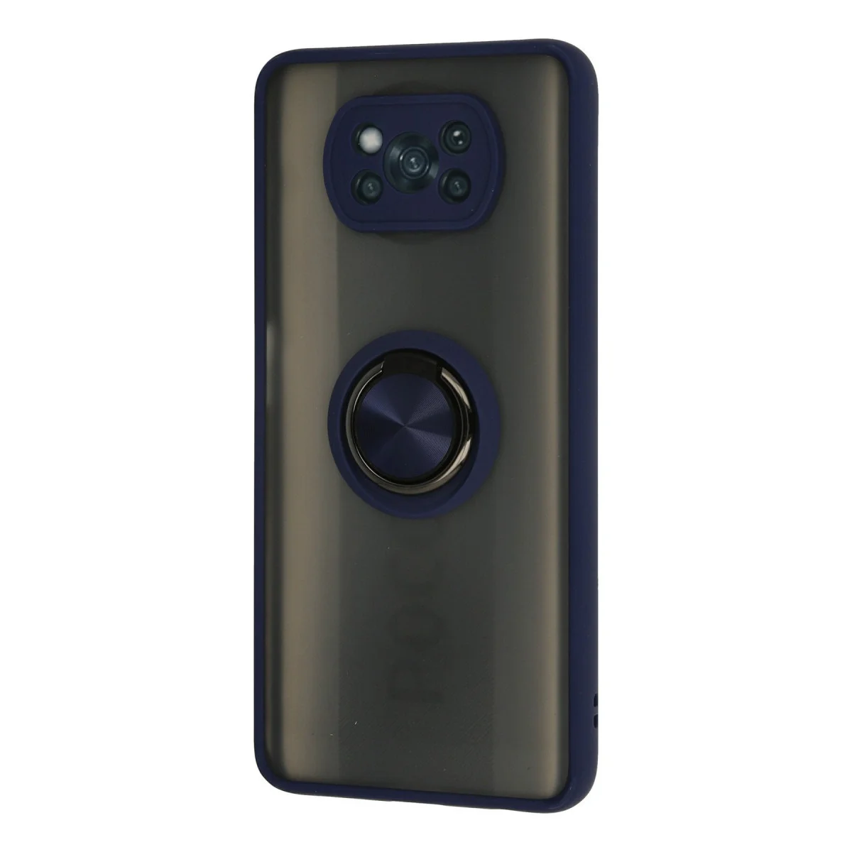 Pocophone X3 Kılıf Montreal Yüzüklü Silikon Kapak - Lacivert