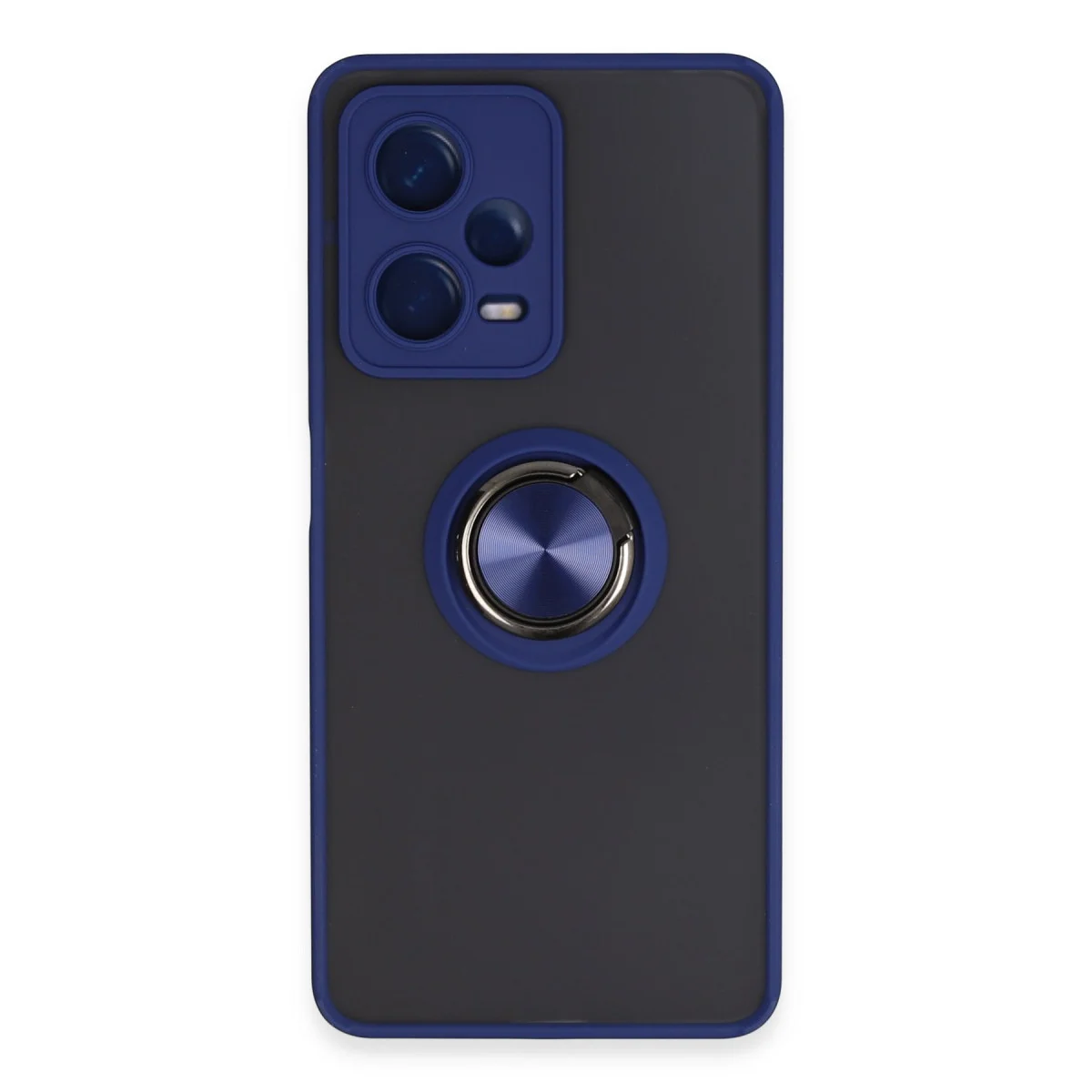 Redmi Note 12 Pro 5G Kılıf Montreal Yüzüklü Silikon Kapak - Lacivert