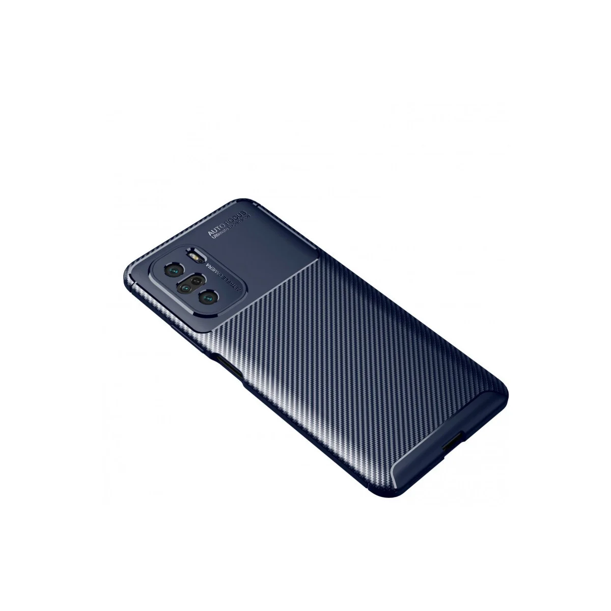 Poco F3 Kılıf Auto Focus Karbon Kapak - Lacivert