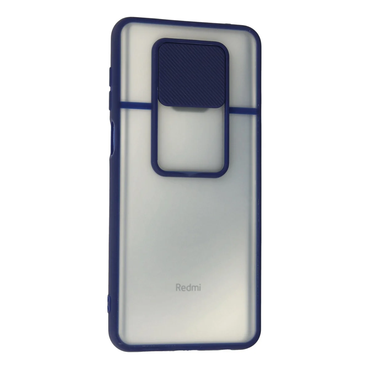 Redmi Note 9 Pro Kılıf Palm Buzlu Kamera Sürgülü Silikon - Lacivert