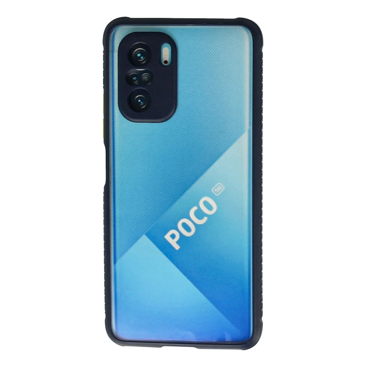 Poco F3 Kılıf Miami Şeffaf Silikon - Lacivert
