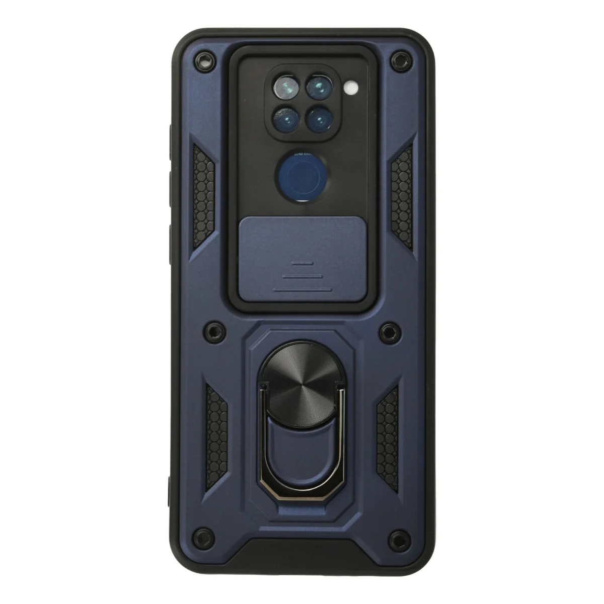 Redmi Note 9 Kılıf Pars Lens Yüzüklü Silikon - Lacivert