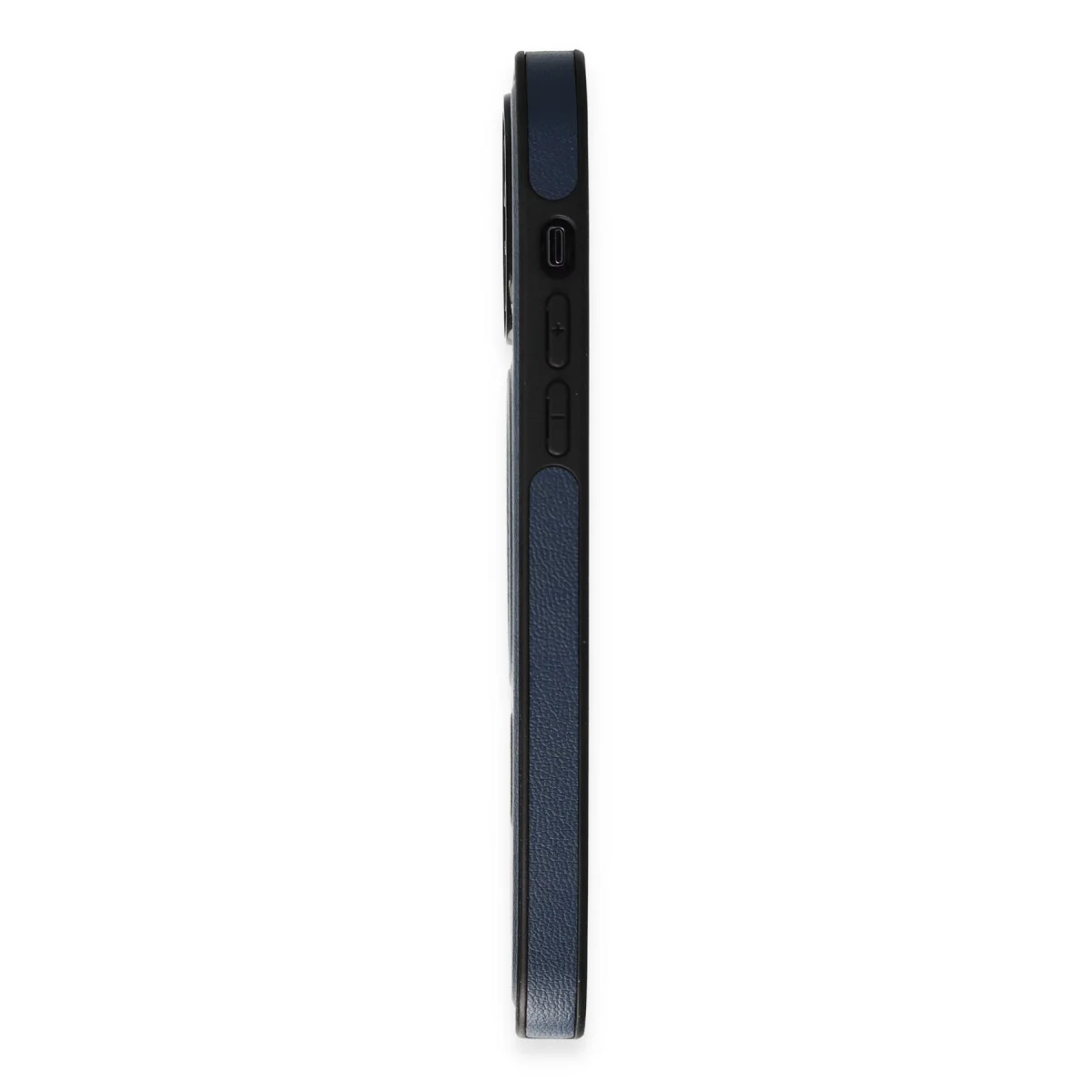 iPhone 15 Pro Kılıf Ozzi Magsafe Deri Kapak - Lacivert