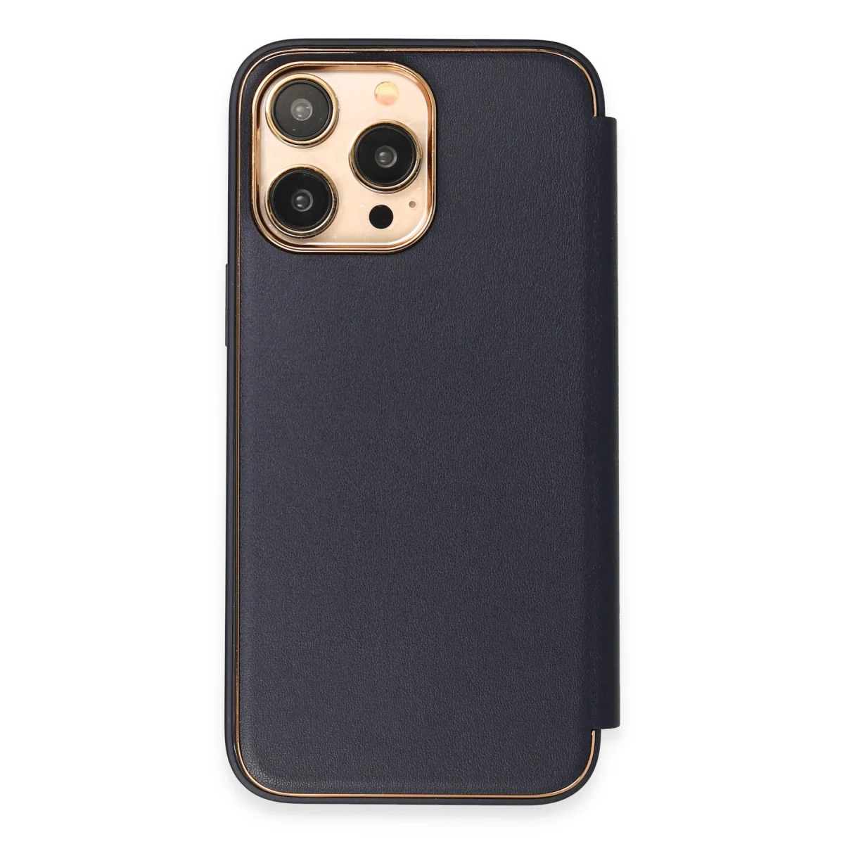 iPhone 14 Pro Max Kılıf Dolpin Kapaklı - Lacivert
