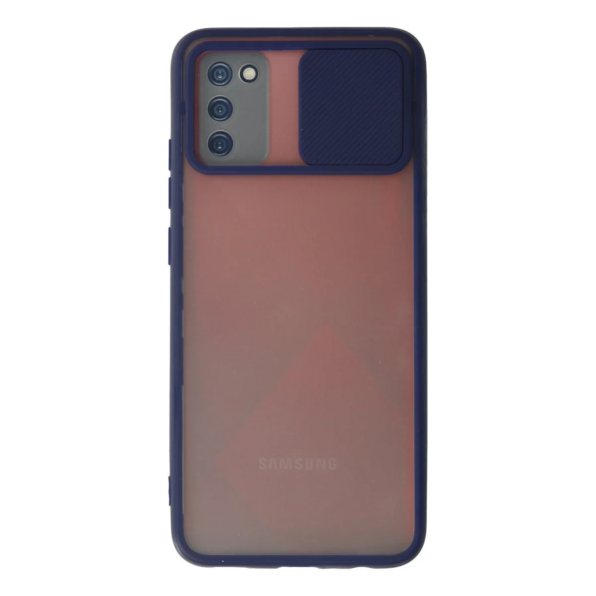 Galaxy A03S Kılıf Palm Buzlu Kamera Sürgülü Silikon - Lacivert