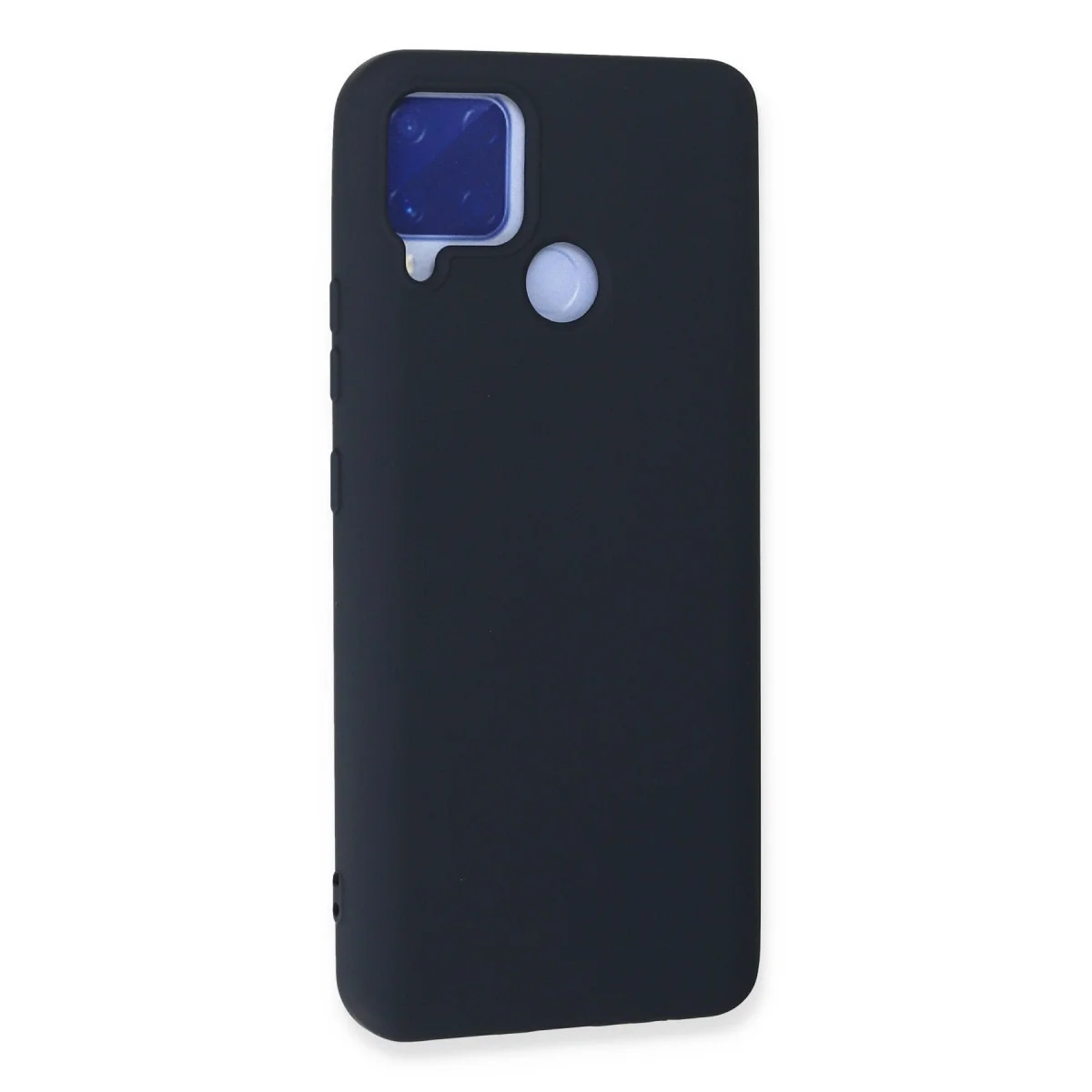 Realme C15 Kılıf Nano içi Kadife Silikon - Lacivert