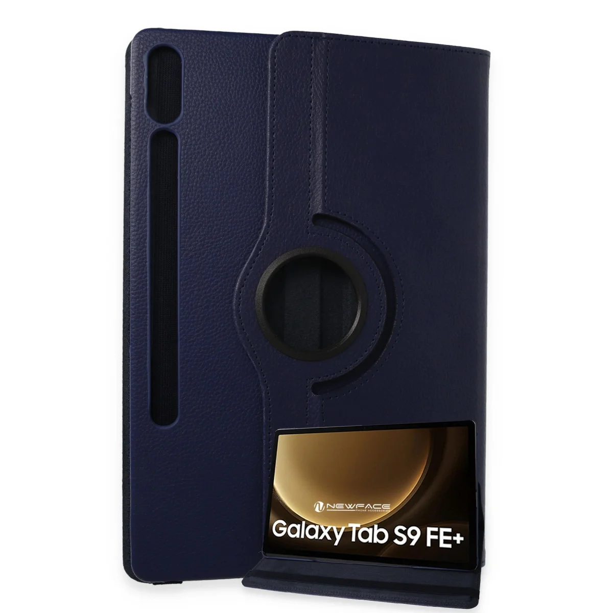 Galaxy X610 Tab S9 FE Plus 12.4 Kılıf 360 Tablet Deri Kılıf - Lacivert