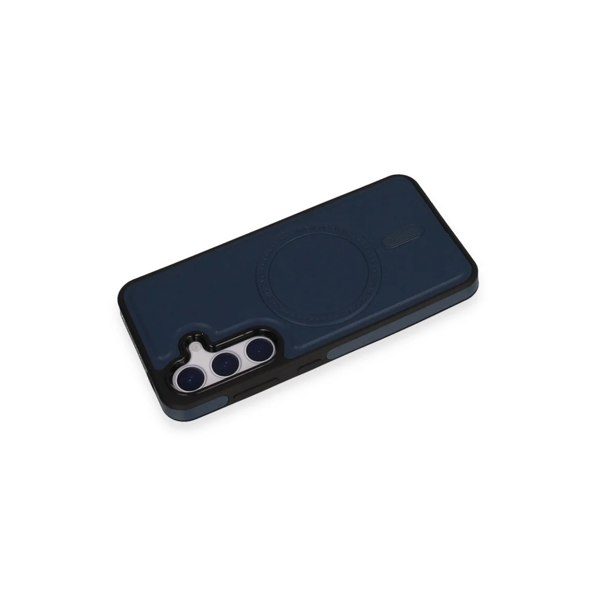 Galaxy S24 Kılıf Ozzi Magsafe Deri Kapak - Lacivert