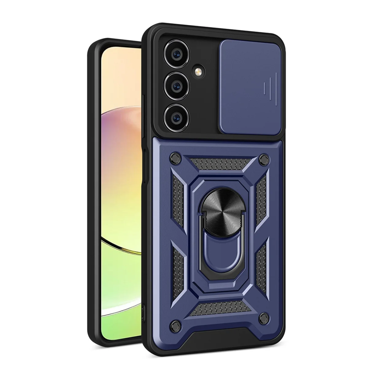 Galaxy A25 5G Kılıf Pars Lens Yüzüklü Silikon - Lacivert