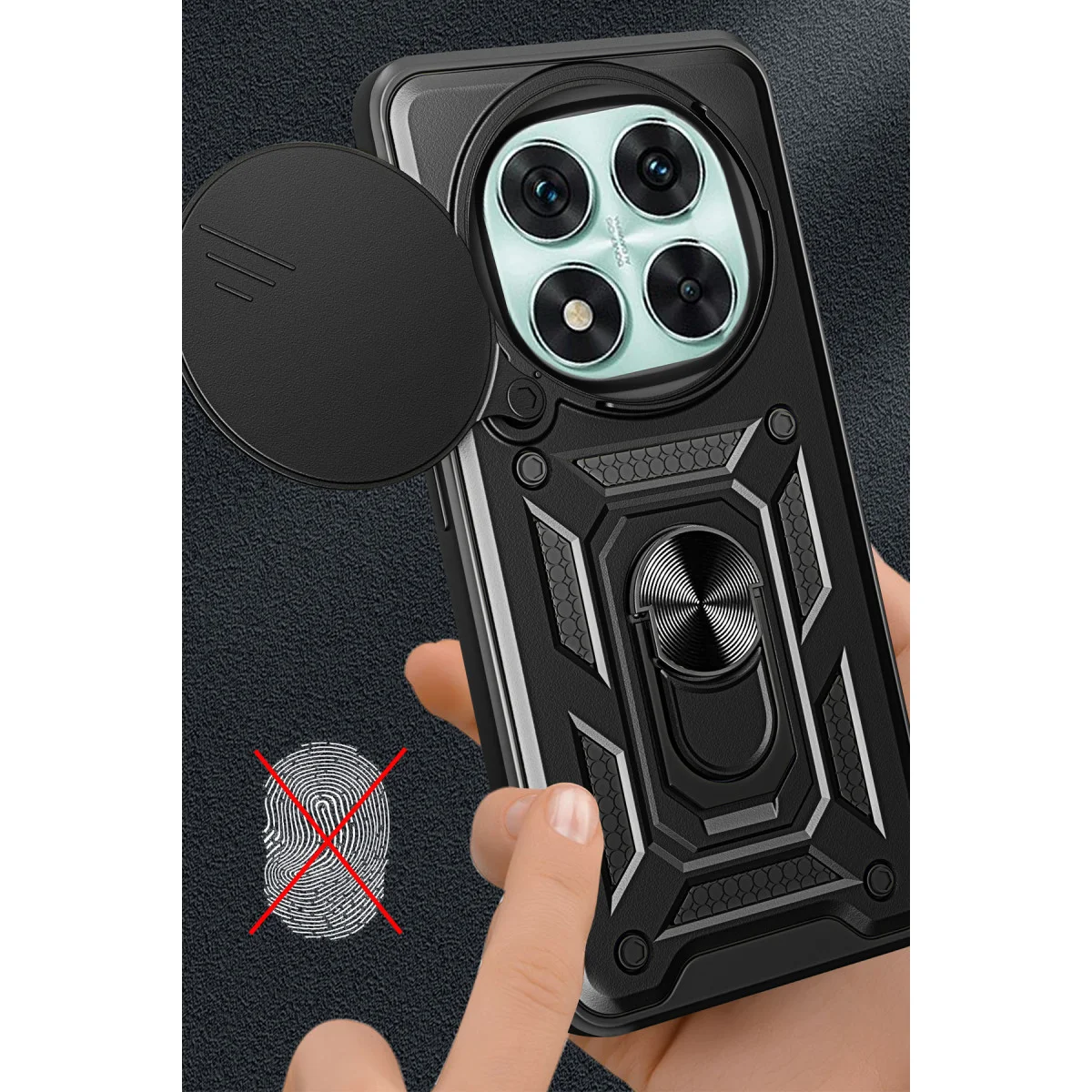 Redmi Note 14 Pro 5G Kılıf Pars Lens Yüzüklü Silikon - Lacivert