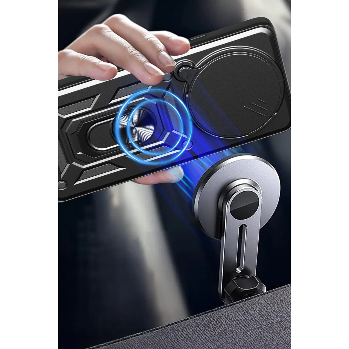 Redmi Note 14 Pro Plus Kılıf Pars Lens Yüzüklü Silikon - Lacivert
