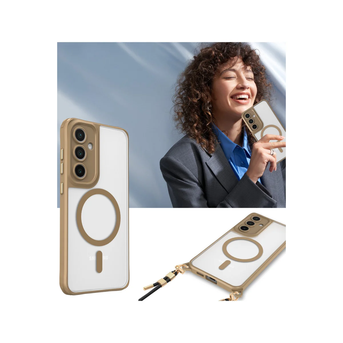 Galaxy S24 FE Kılıf Enka Magsafe Silikon Kılıf - Lacivert