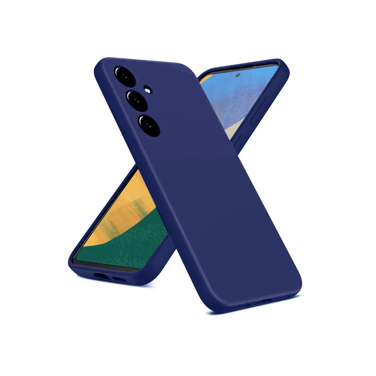 Galaxy A36 Kılıf Nano içi Kadife Silikon - Lacivert