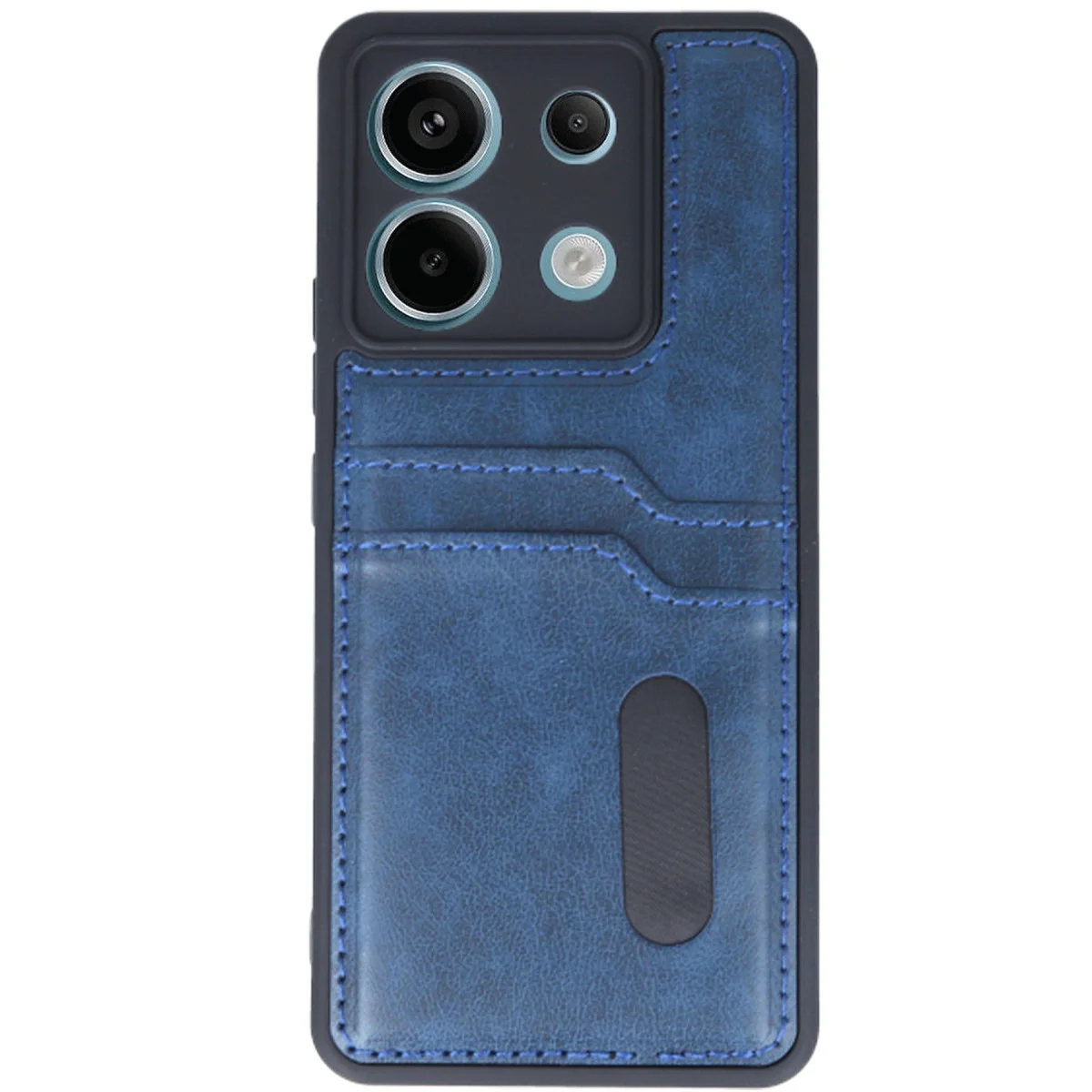 Redmi Note 13 Pro 4G Kılıf Sara Kartvizitli Deri Kılıf - Lacivert