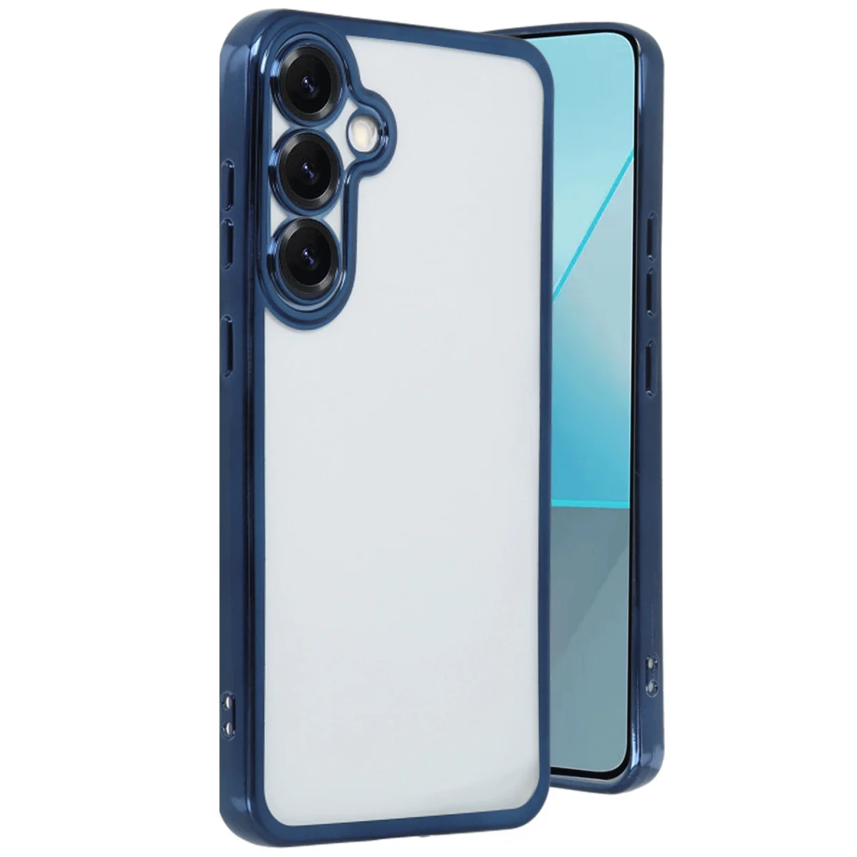 Galaxy S25 Kılıf Razer Lensli Silikon - Lacivert