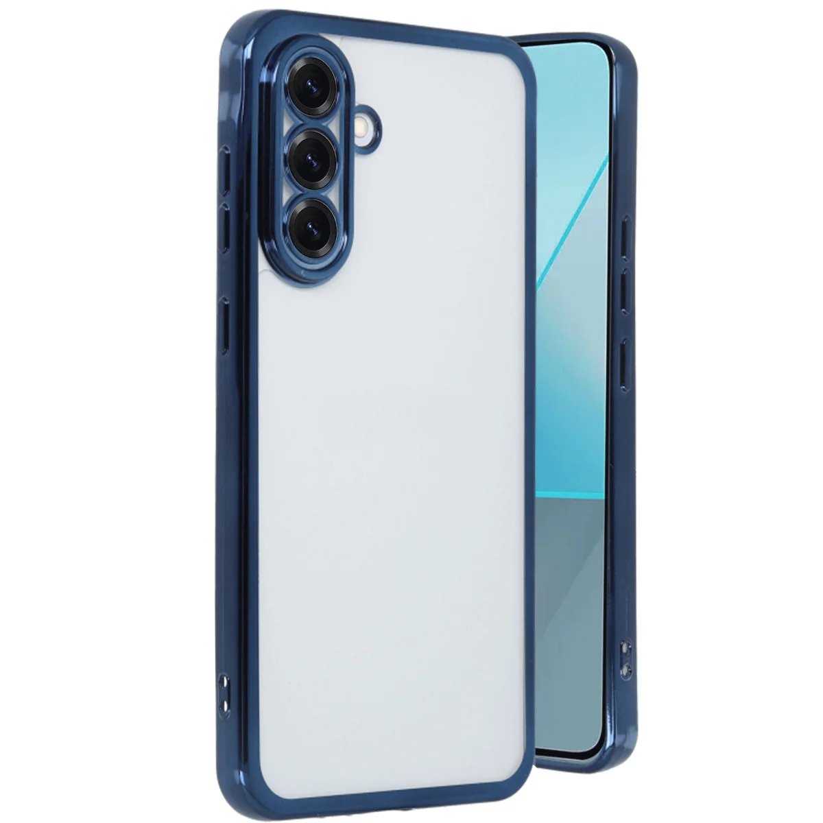 Galaxy A56 Kılıf Razer Lensli Silikon - Lacivert