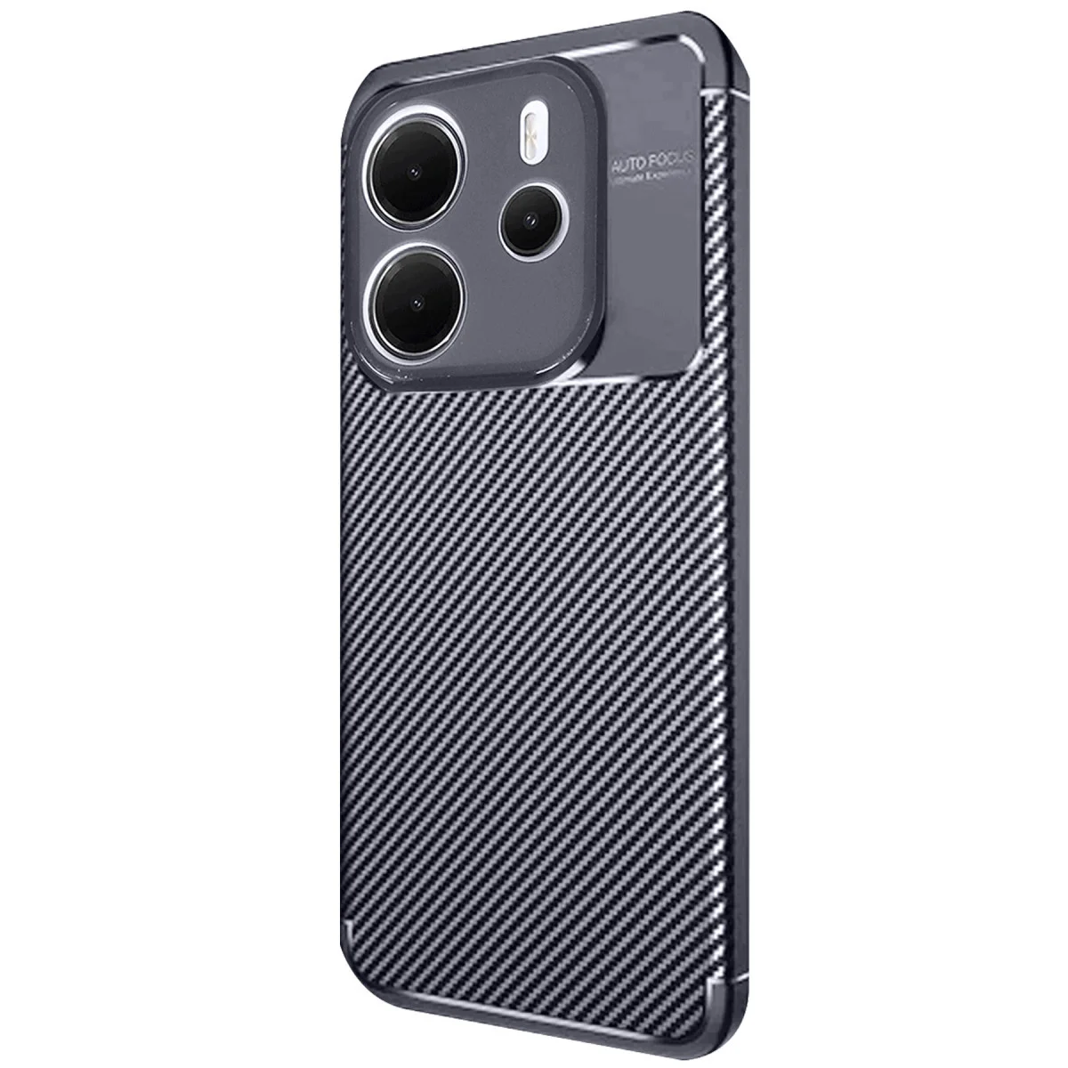 Redmi Note 14 4G Kılıf Auto Focus Karbon Kapak - Lacivert