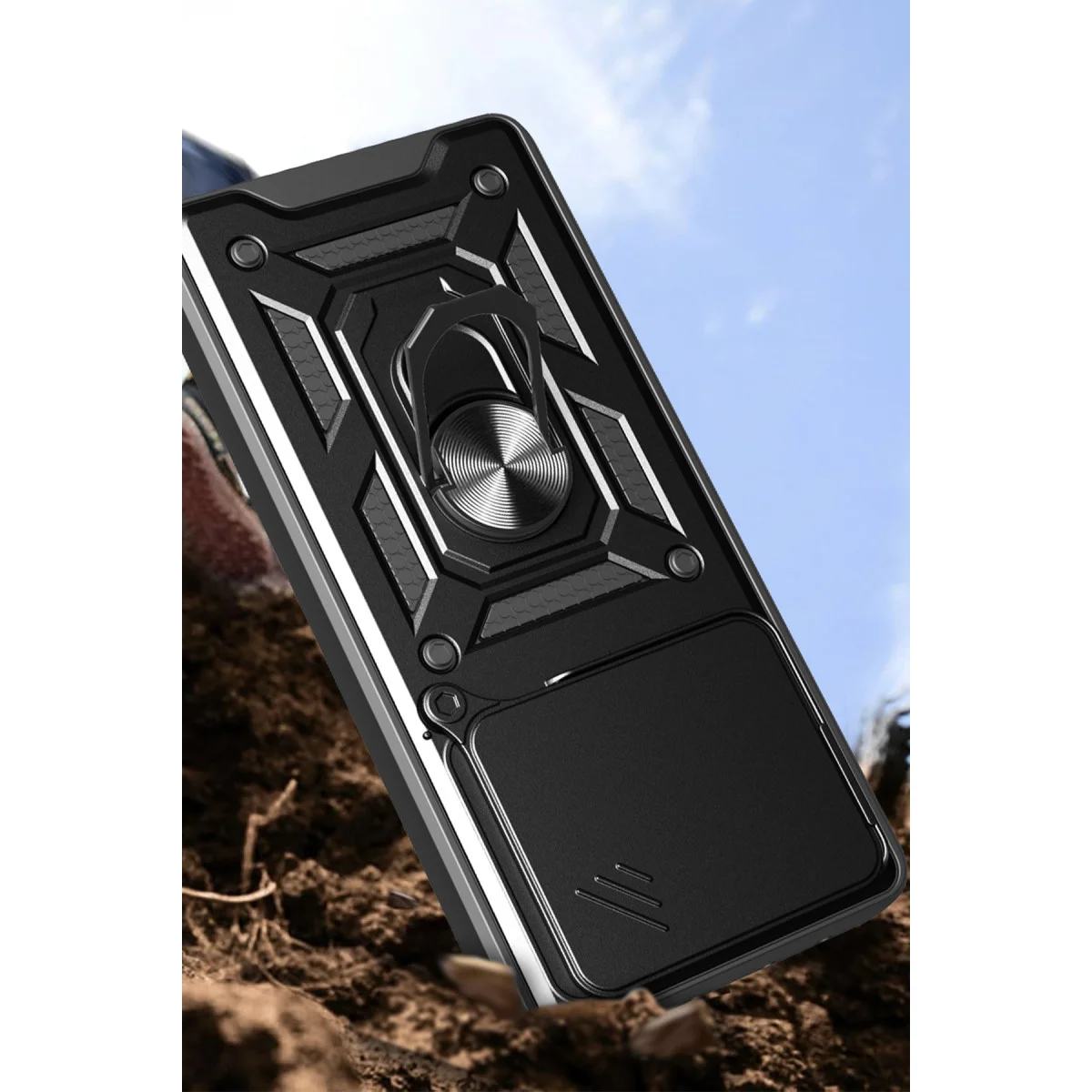 Mi 15 Pro Kılıf Pars Lens Yüzüklü Silikon - Lacivert