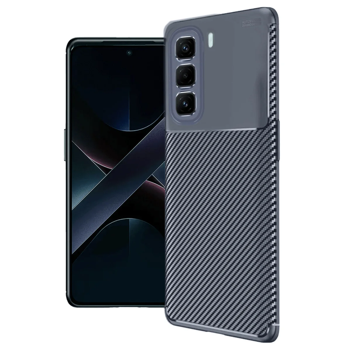 Hot 50 Pro Plus 4G Auto Focus Karbon Kapak - Lacivert