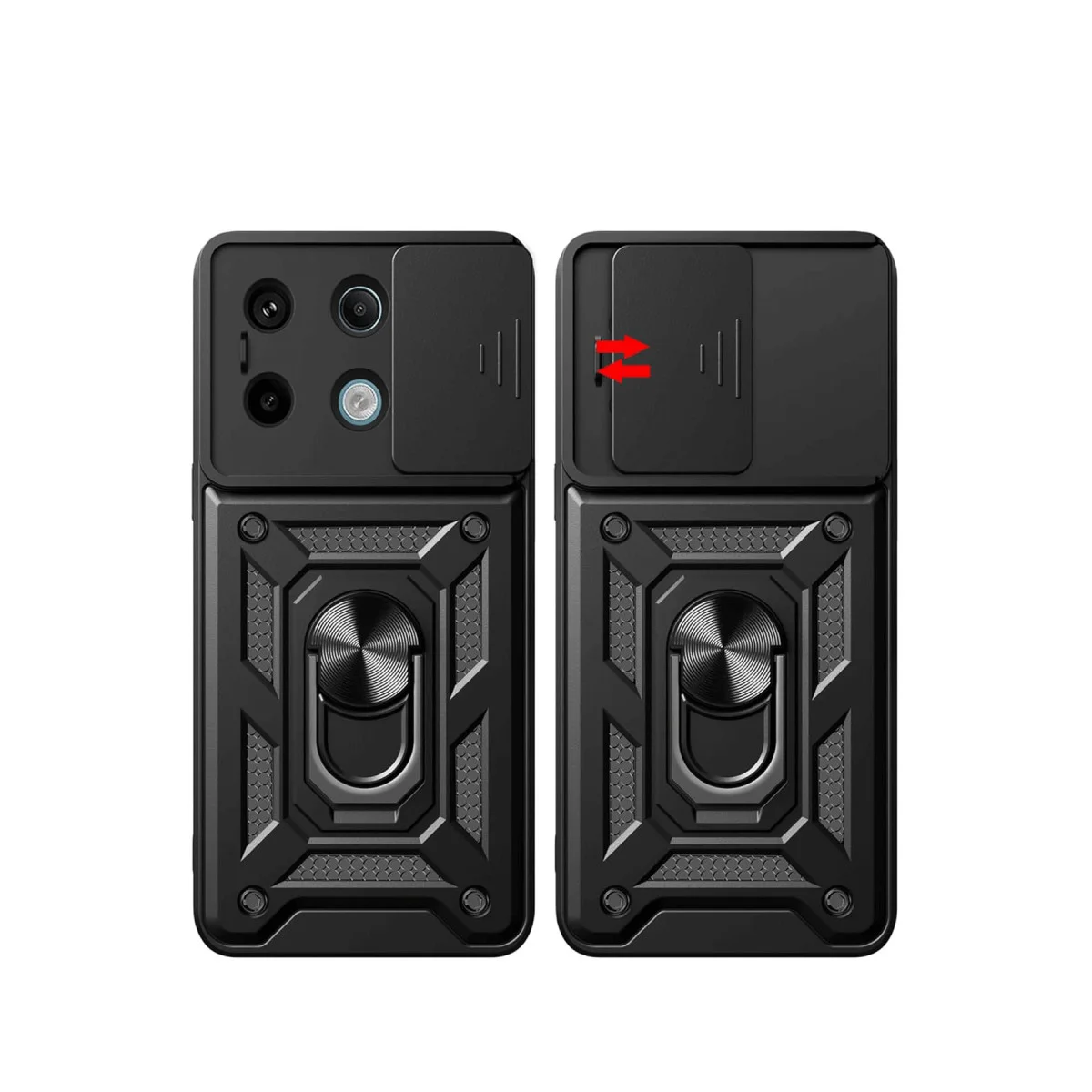 Redmi Note 13 Pro 4G Pars Lens Yüzüklü Silikon - Lacivert