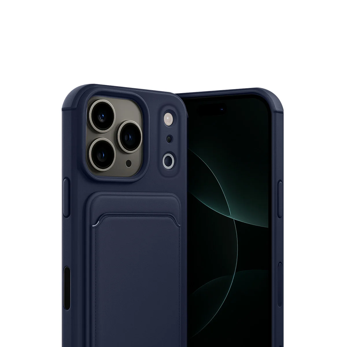iPhone 17 Pro Kelvin Kartvizitli Silikon - Lacivert