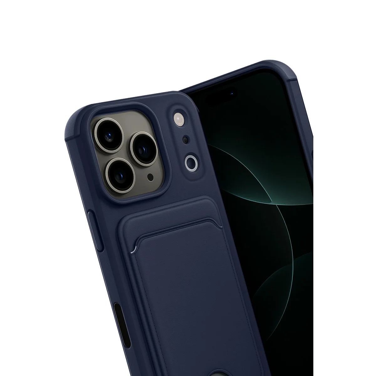 iPhone 17 Pro Kelvin Kartvizitli Silikon - Lacivert