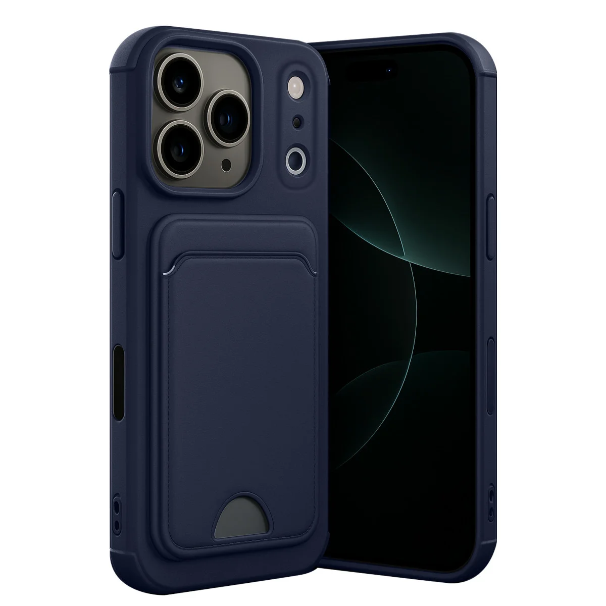 iPhone 17 Pro Max Kelvin Kartvizitli Silikon - Lacivert