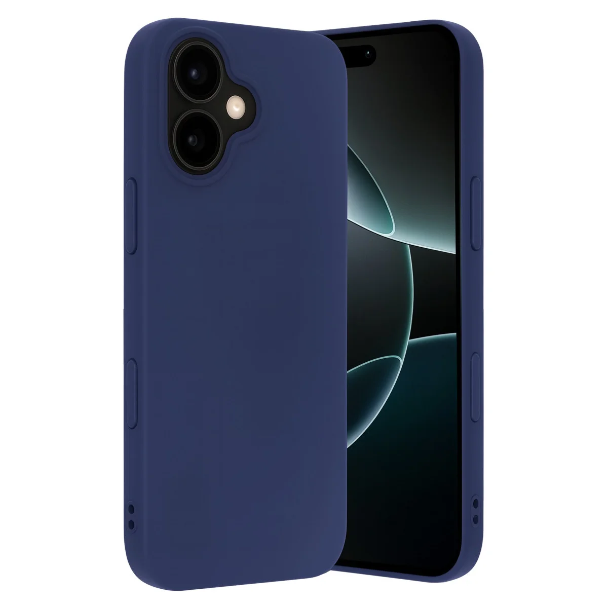 iPhone 17 Nano içi Kadife Silikon - Lacivert