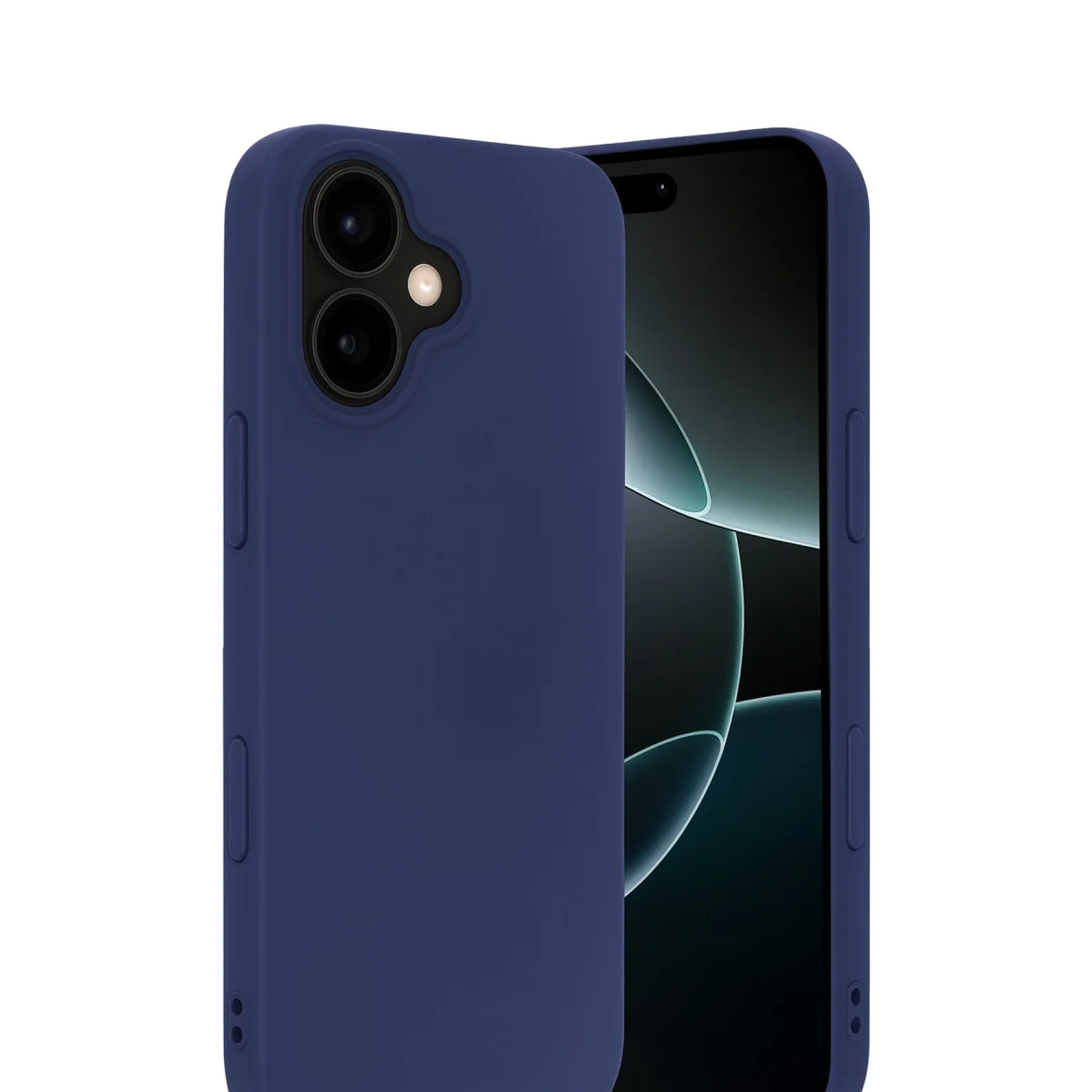 iPhone 17 Nano içi Kadife Silikon - Lacivert