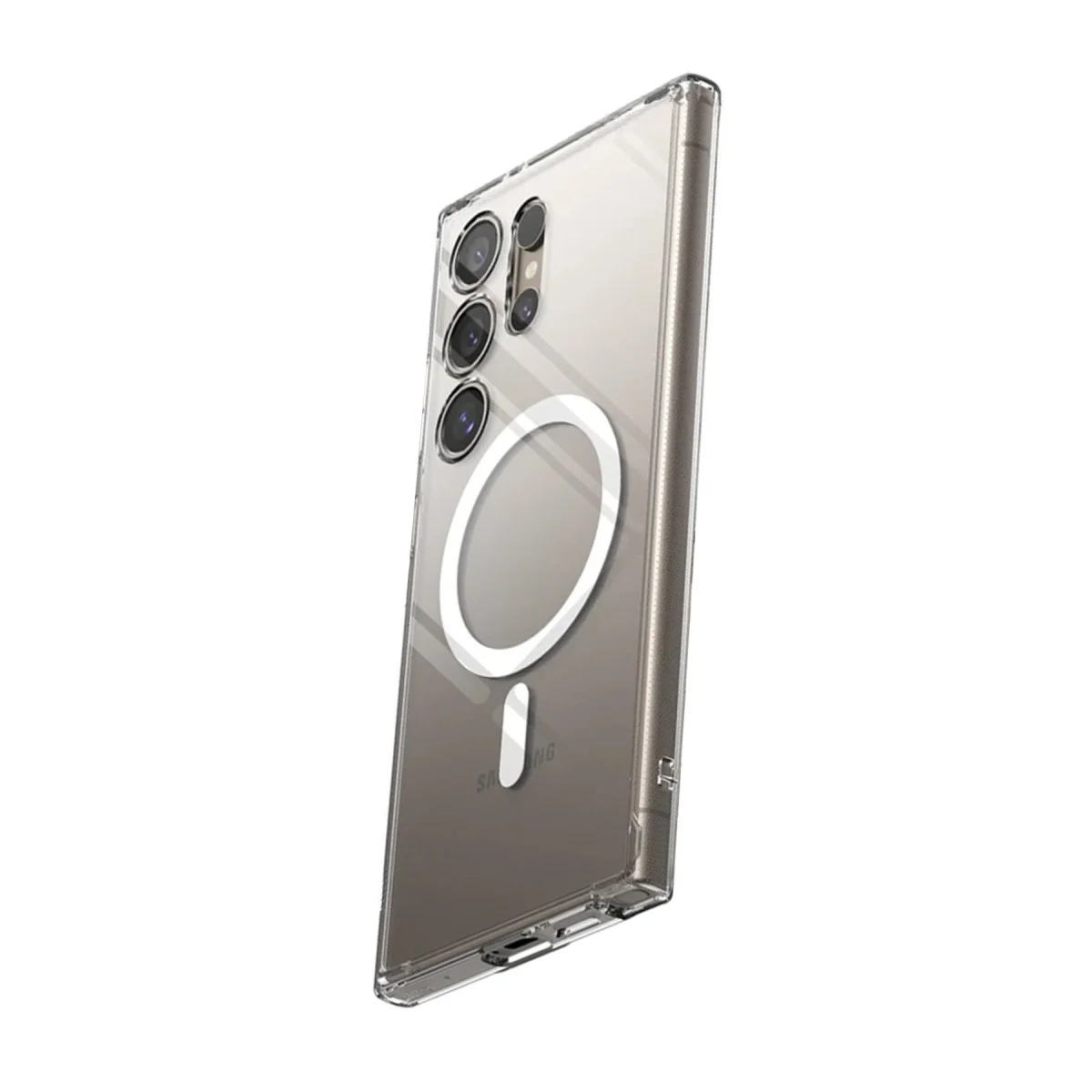 Galaxy S24 Ultra Kılıf Magneticsafe Şeffaf Silikon - Şeffaf
