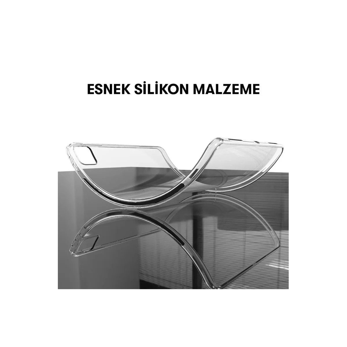 Galaxy T737 Tab S7 FE 12.4 Kılıf Anti Shock Tablet Silikon - Şeffaf