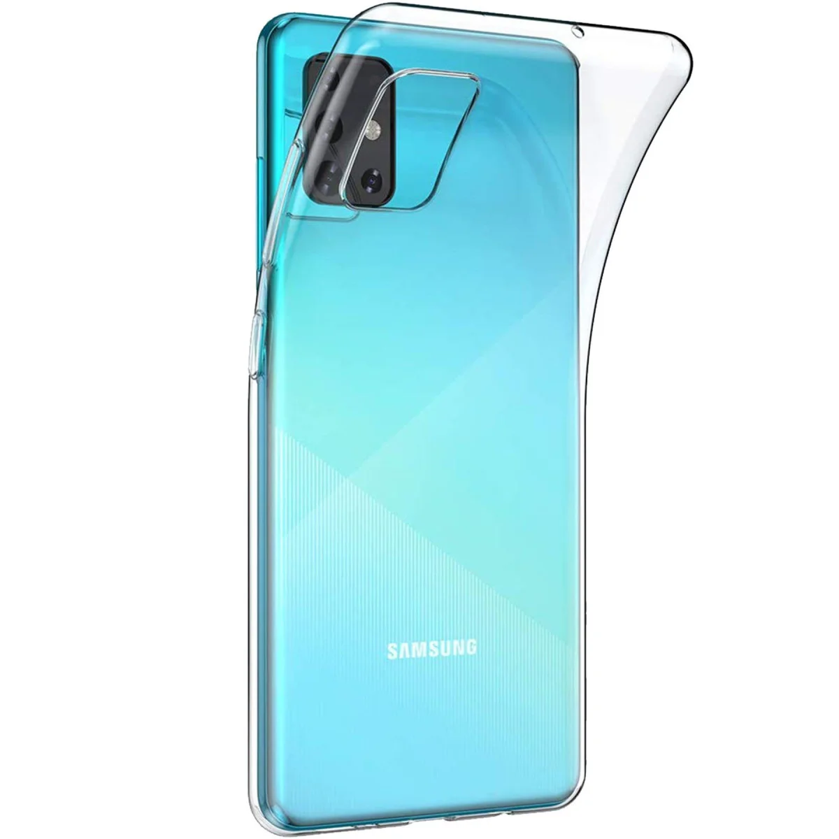 Galaxy A51 Kılıf Lüx Şeffaf Silikon