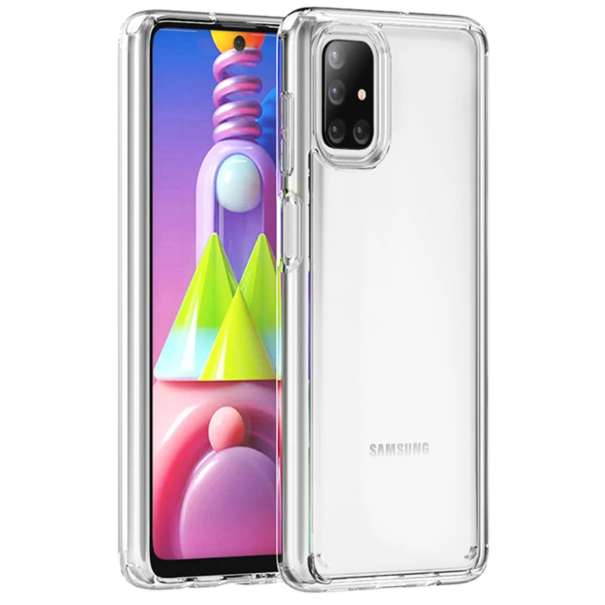 Galaxy M51 Kılıf Lüx Şeffaf Silikon