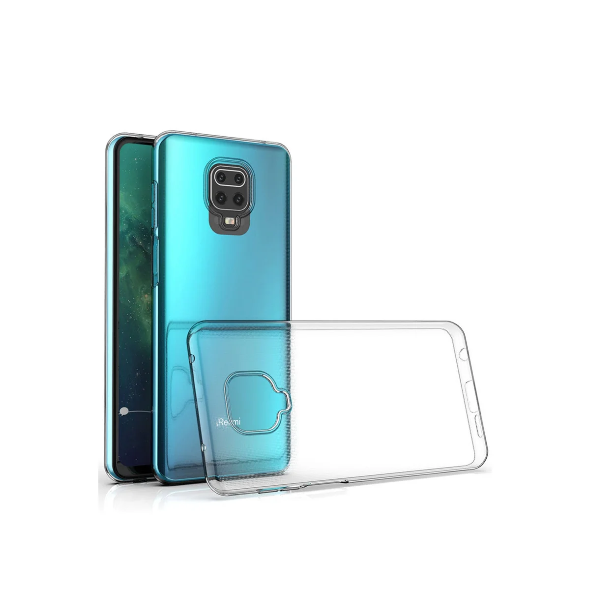 Redmi Note 9 Pro Kılıf Lüx Şeffaf Silikon - Şeffaf