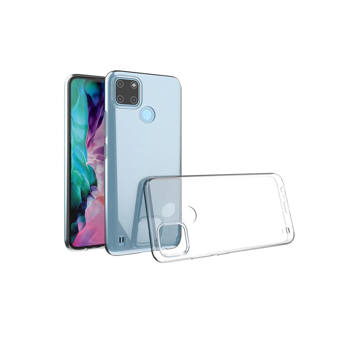 Realme C25Y Kılıf Lüx Şeffaf Silikon