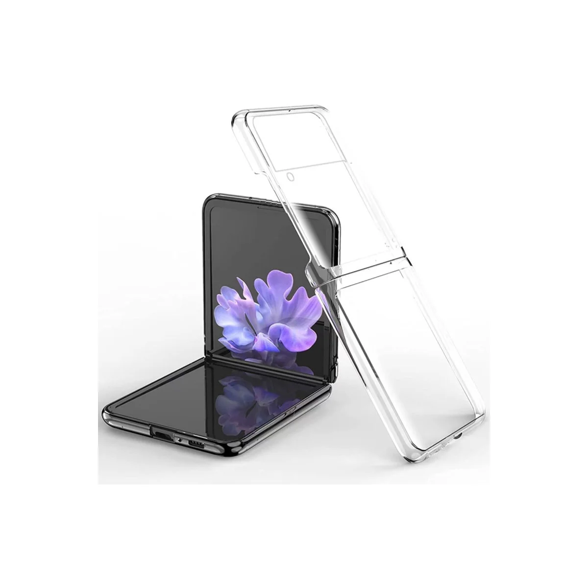 Galaxy Z Flip 3 Kılıf Fold TPU Silikon - Şeffaf