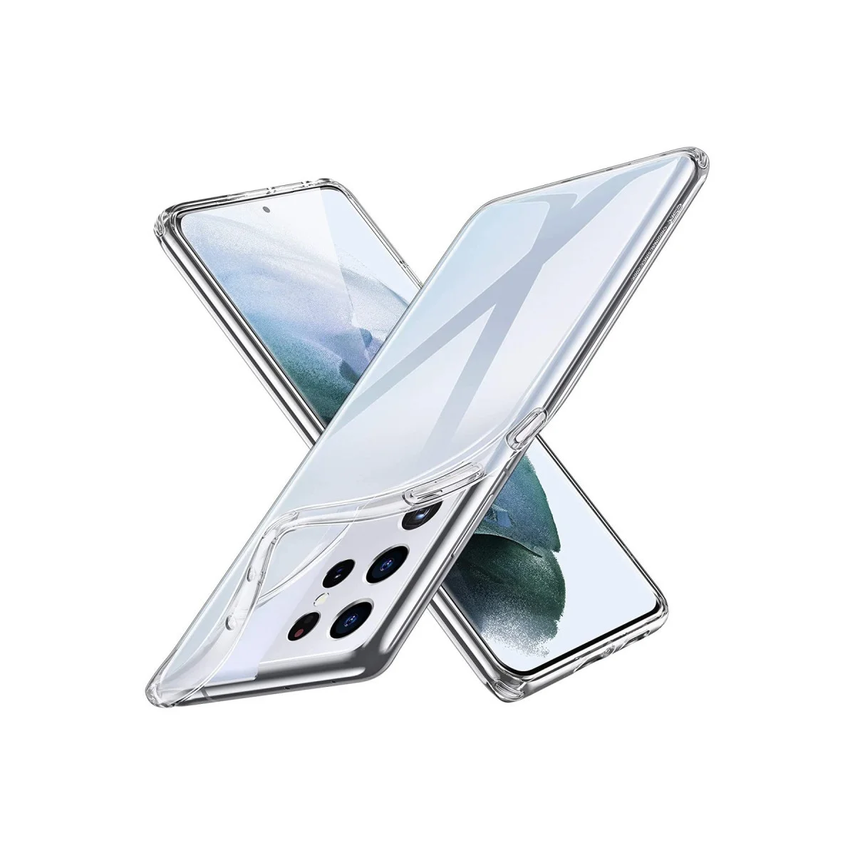 Galaxy S21 Ultra Kılıf Lüx Şeffaf Silikon