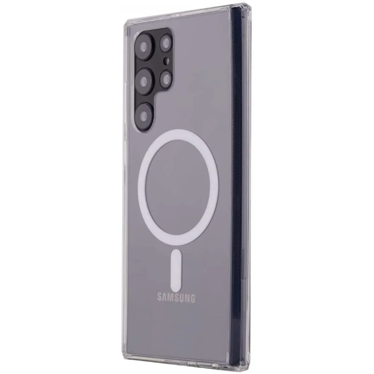 Galaxy S22 Ultra Kılıf Magneticsafe Şeffaf Silikon - Şeffaf