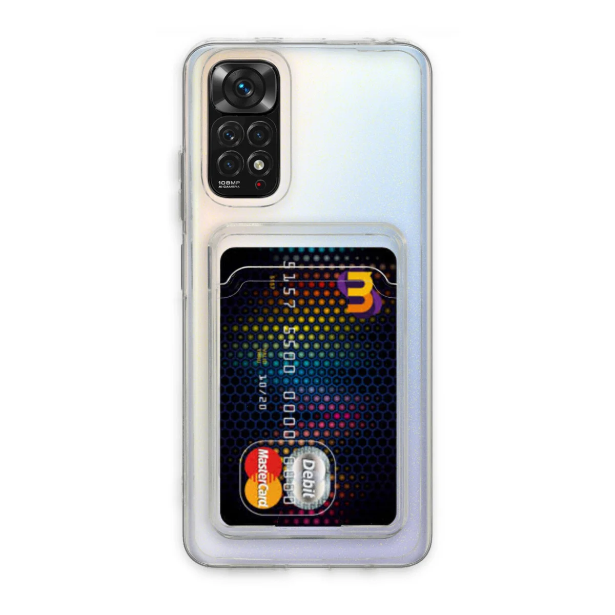 Redmi Note 11 Kılıf Kart Şeffaf Silikon - Şeffaf
