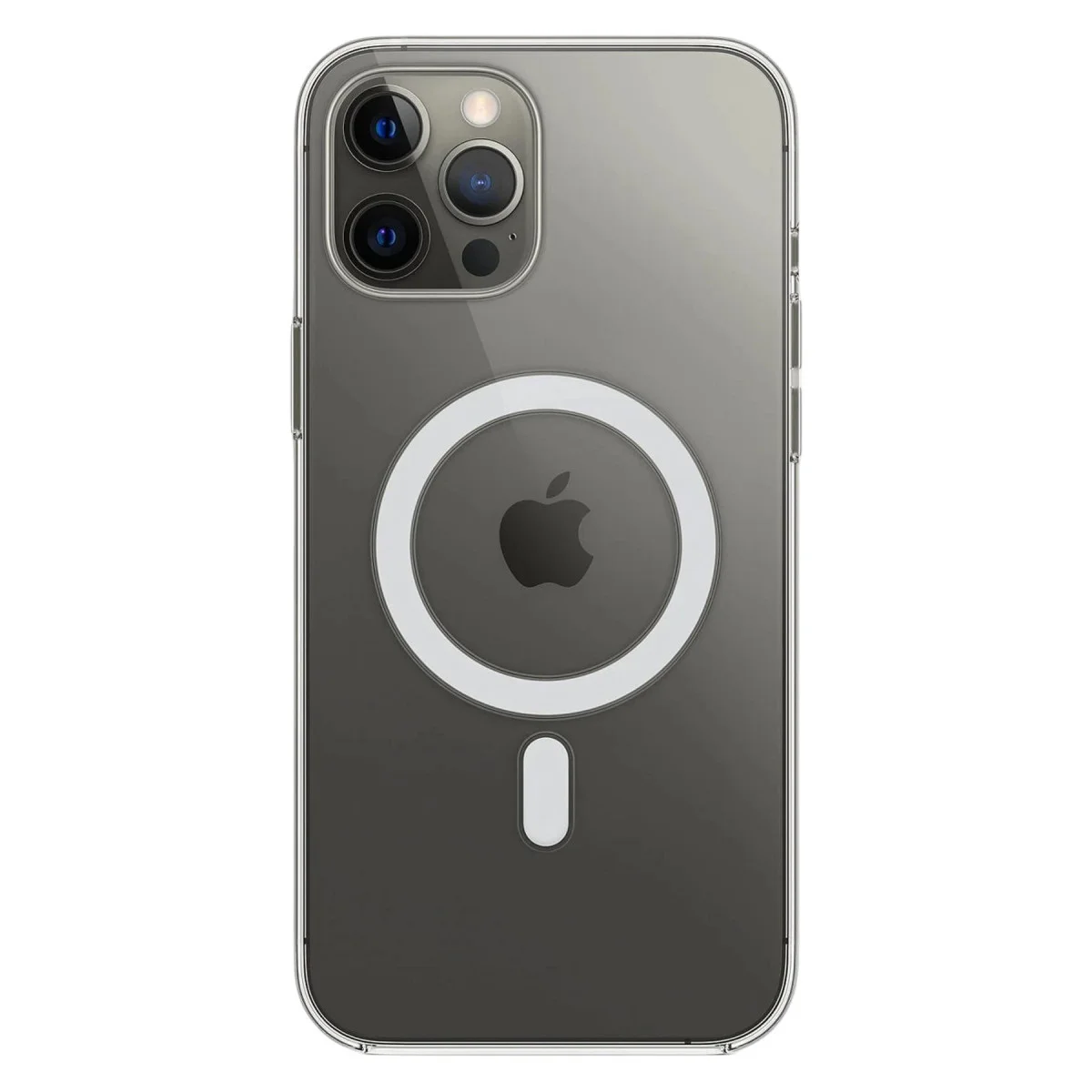 iPhone 12 Pro Max Kılıf Magneticsafe Şeffaf Silikon - Şeffaf
