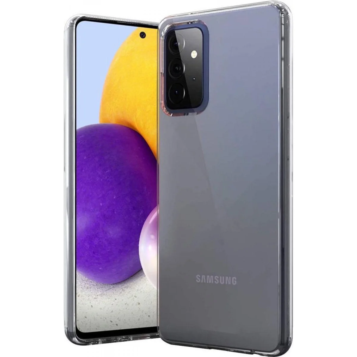 Galaxy A72 Kılıf Lüx Şeffaf Silikon