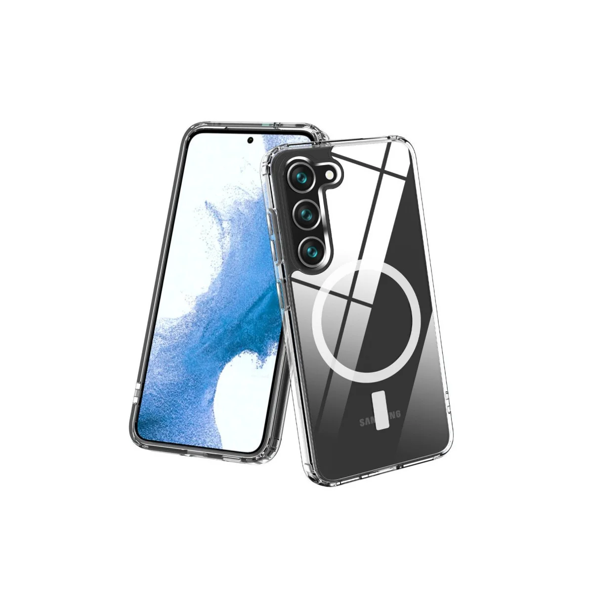Galaxy S23 Plus Kılıf Magneticsafe Şeffaf Silikon - Şeffaf