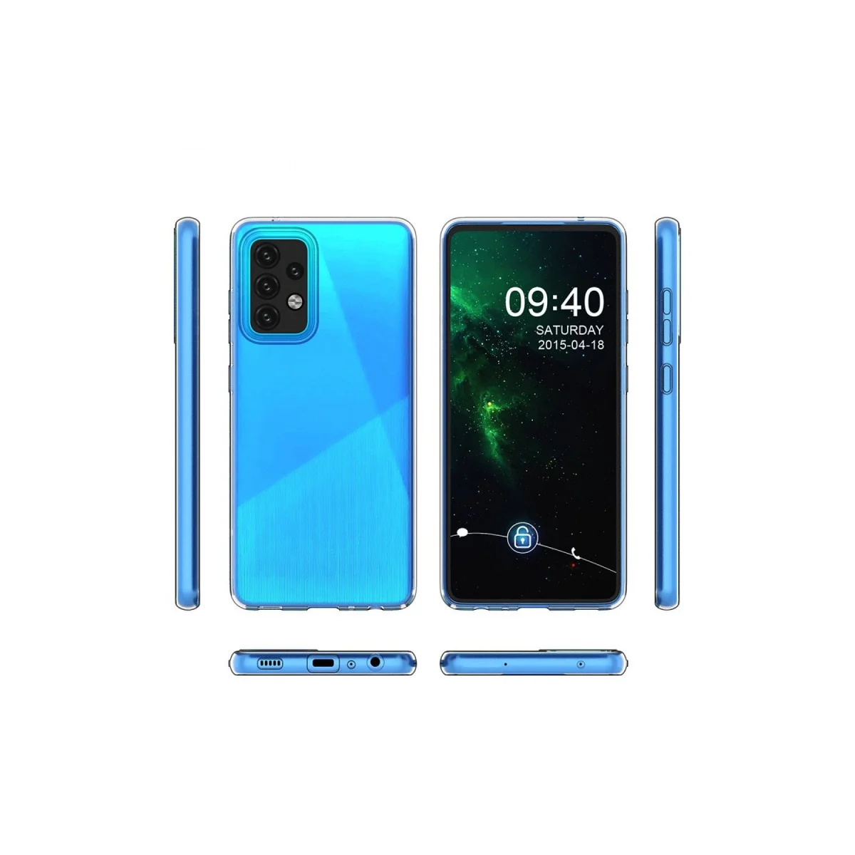 Galaxy A03S Kılıf Lüx Şeffaf Silikon