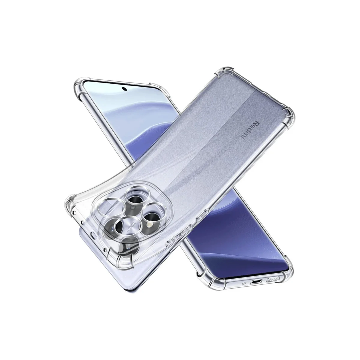 Redmi Note 14 Pro 5G Kılıf Lüx Şeffaf Silikon
