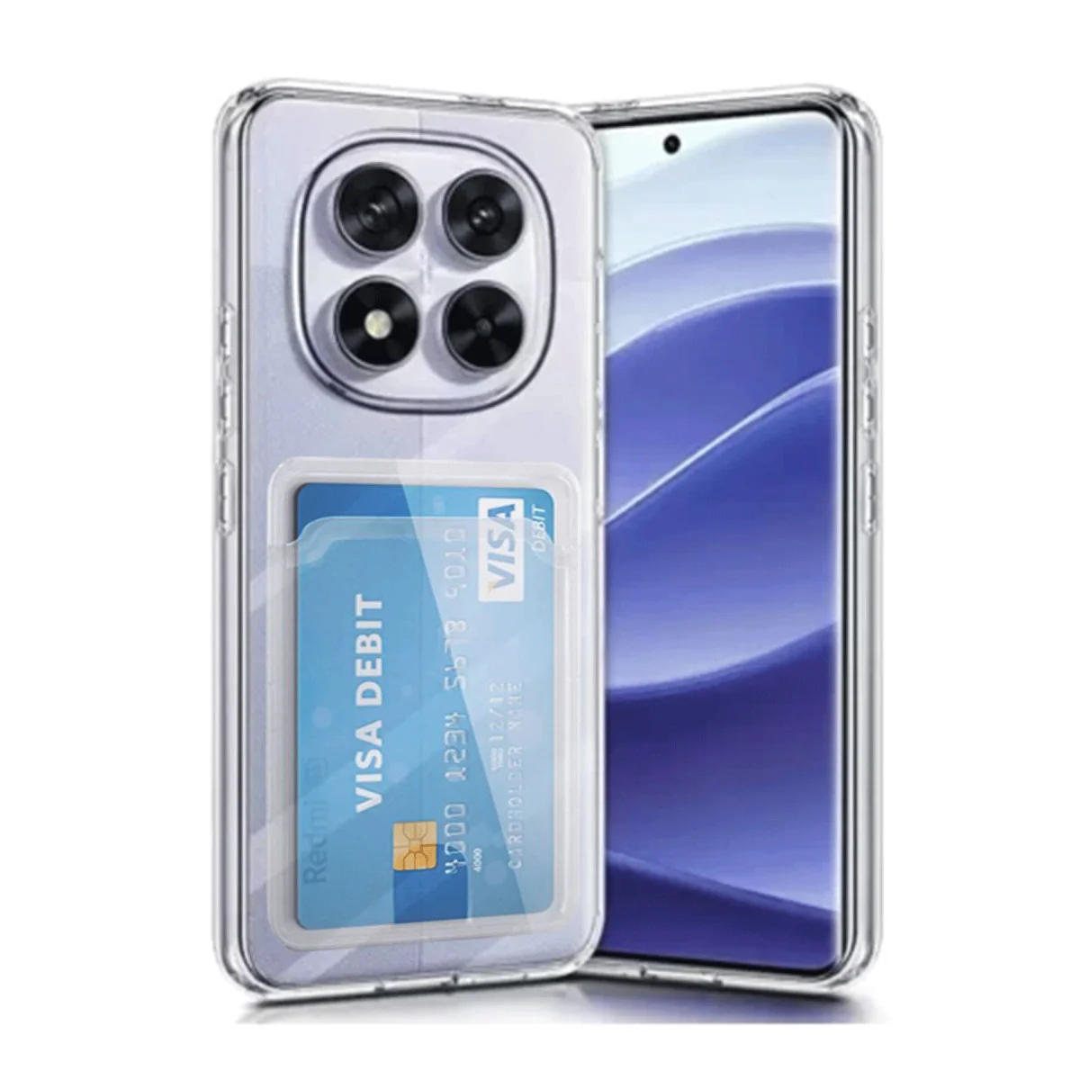 Redmi Note 14 Pro 5G Kılıf Kart Şeffaf Silikon - Şeffaf