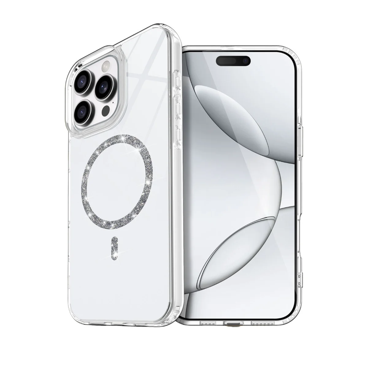iPhone 16 Pro Max Live Diamond Magsafe Kapak - Şeffaf