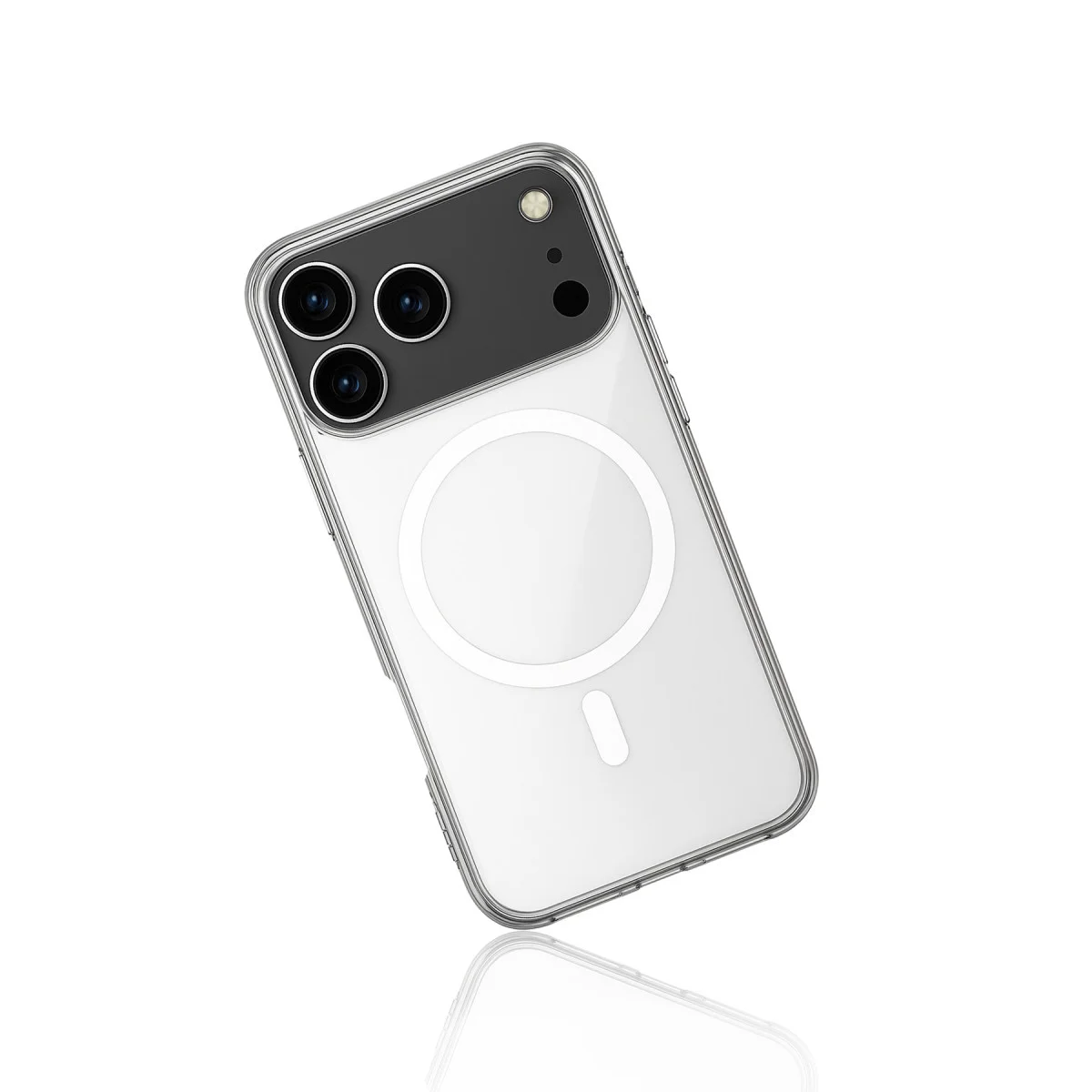 iPhone 17 Pro Max Kılıf Magneticsafe Şeffaf Silikon - Şeffaf