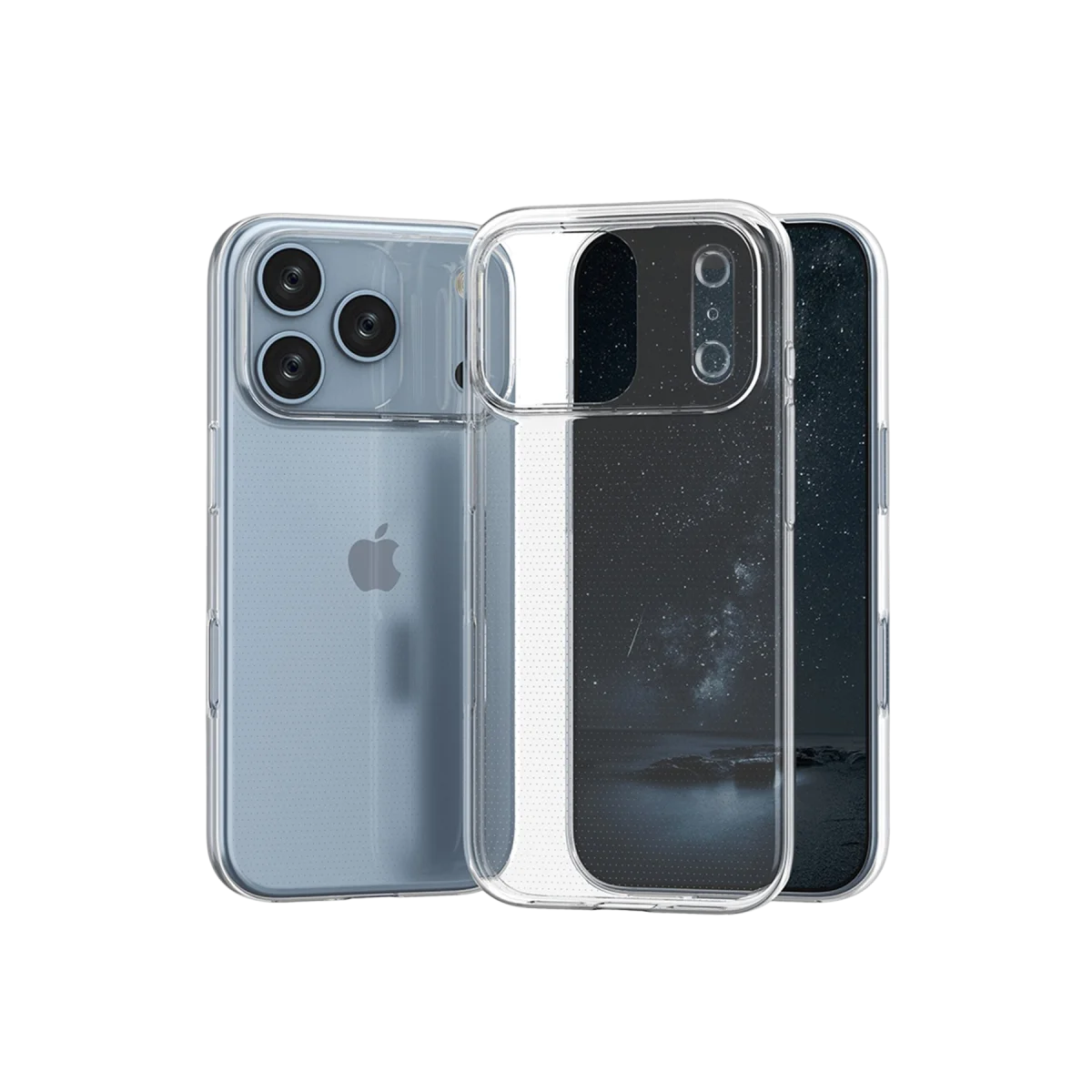 iPhone 17 Pro Lüx Şeffaf Silikon - Şeffaf