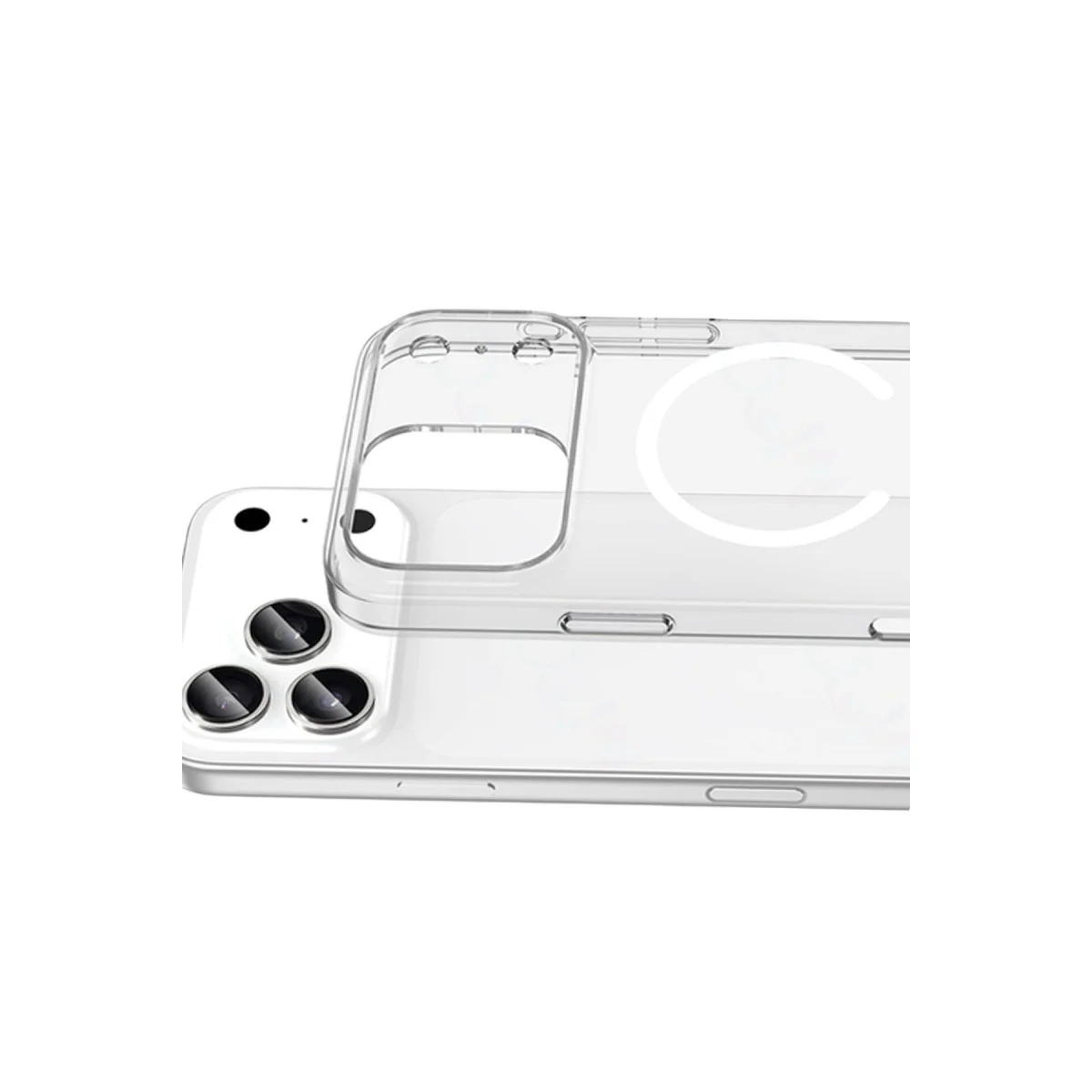 iPhone 17 Pro Combo Sert Şeffaf Magsafe Kapak - Şeffaf